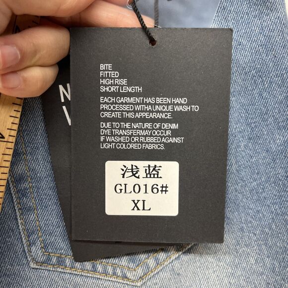 Denim X AC For AG Wang Shorts Women’s Sz XL Cutoff Blue NWT - Picture 6 of 8